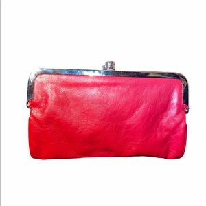 Red clutch wallet